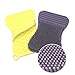 Silicone Sponge and Scrubber Multipurpose Household Kitchen and Bathroom Cleaning - Eco-Friendly, Heat Resistant, Odor and Mildew Free (Violet/Yellow)