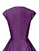 GownTown Womens Dresses Party Dresses 1950s Vintage Dresses Swing Stretchy Dresses, Purple, Large