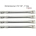 Uniflasy Universal Adjustable Porcelain Steel Heat Plate Shield, Heat Tent, Flavorizer Bar, Burner Cover, Flame Tamer for Brinkmann Charbroil Gas Grill, Extends from 11.75 up to 21 Inches, 4 Pack