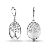 Bling Jewelry 925 Silver Celtic Tree of Life Gemstone Drop Earrings