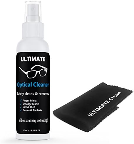 ULTIMATE Optical Lens Cleaner Kit with Microfiber Cloth. Soft, Safe & Gentle. Best for Cleaning all types of Eye Wear, Glasses, Lenses, Cameras, Jewelry, Tech Gadgets & Electronic Screens without Scr