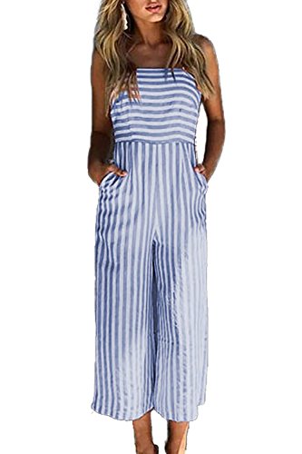 Alelly women s summer jumpsuits striped tie back sleeve…