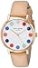 kate spade new york Women's 1YRU0735 Metro Dot Rose Gold-Tone Watch with Beige Genuine Leather Band