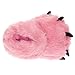 Plush Bear Paw Animal Slippers (Pink, X-large)
