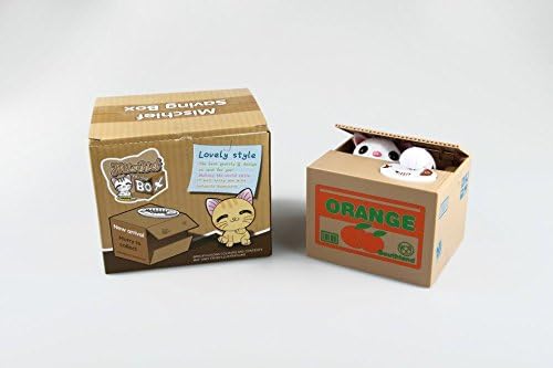 Tomixxx Cute Stealing Coin Money Box Piggy Bank Gift Toy(orange)
