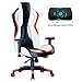 HEALGEN Back Massage Gaming Chair with Footrest,PC Computer Video Game Racing Gamer Chair High Back Reclining Executive Ergonomic Desk Office Chair with Headrest Lumbar Support Cushion (Orange)