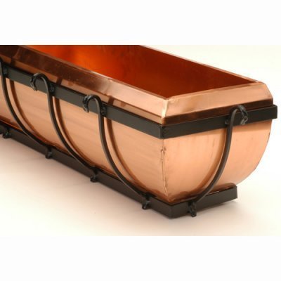 H Potter Copper Window Box Hanging Flower Deck Planter 30" Model Gar134