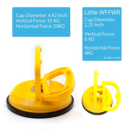 WFPOWER Yellow Suction Cup Dent Puller Handle Lifter 5inch / Dent
