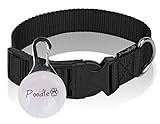 Poodle pet Multi Function Waterproof Clip On LED Safety Lights with Nylon Collar for Dogs (Small Collar)