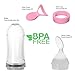 Lyonice Silicone Squeeze Bottle Spoon - Baby Feeding Cereal, Rice, Juice, Infant Newborn Toddler Baby Food Dispensing Spoon- 90ml Pink