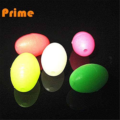 Jammas 100pcs/lot 710 812 Fishing plastic hard oval beads Fly Fishing Lure Snapper Rig DIY Terminal Accessories - (Color: 7x10 Red)