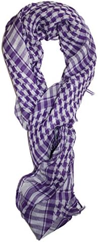 Ted and Jack - Men's Cotton Keffiyeh Scarf (Lavender and White)