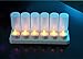 Rechargeable Flameless LED Tea Light Candles (No Batteries Necessary) With Frosted Holders And Charging Base, Electric Tealight Votives Wedding Decorations, Set of 12