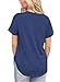 Astylish Women Sexy Cold Shoulder Cut Out Blouse Casual T Shirt Tops Blue Small