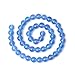 CHEAVIAN 45PCS 8mm Smooth Surface Blue Agate Round Loose Beads Energy Stone for Jewelry Making 1 Strand 15