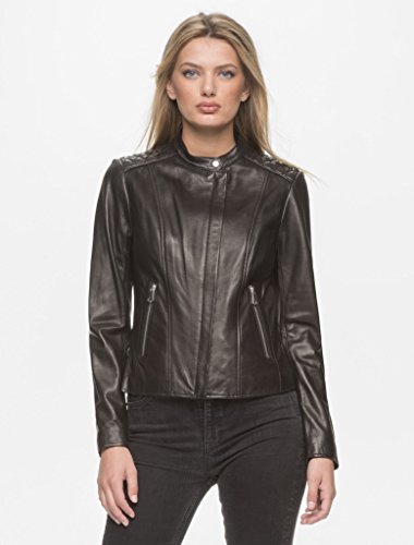 MARC NEW YORK Liv Leather Jacket -Black-L MARC NEW YORK Liv Leather Jacket -Black-L