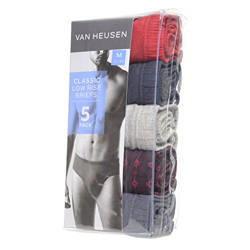 Van Heusen Men’s Underwear Low Rise Briefs with Contour Pouch (5 Pack