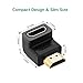 UGREEN HDMI 90 Degree Right Angle Adapter Gold Plated High Speed HDMI Male to Female Connector Adapter for Roku TV Stick