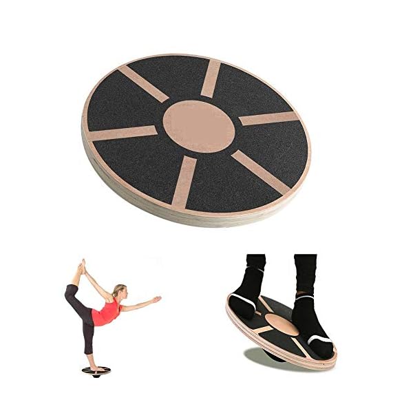 Exercise-Balance-Board-Wooden-Training-Stability-Disc-Wobble-Board-with-Anti-Slip-Surface-Balancing-Training-Equipment-Adjustable-Height-Wobble-Board-for-Adults-Teens-Fitness-Exercise Exercise Balance Board Wooden Training Stability Disc Wobble Board with Anti Slip Surface Balancing Training Equipment…