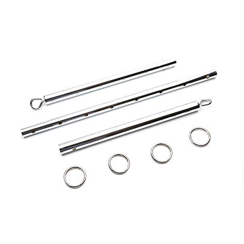 Sovyime Silver Expandable Spreader Bar Sports aid Tools for Legs and Arms, Heavy Duty Position Master Thigh Spreader Tools Home Gyms Wrist Ankle Weight Home Yoga