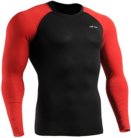 Emfraa Men Women Skin Compression Under Cool Base Layer T Shirt Long Sleeve S