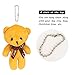HAPTIME Bulk Teddy Bears, Small Teddy Bear with Keychain, Mini Stuffed Teddy Bear 1 Dozen, Tiny Soft Plush Toy for Wedding Decorations, Party Favors, Baby Shower, Stocking Stuffers (4 Colors / 12pcs)
