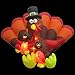 8.5' Inflatable Turkey Family Scene Outdoor Thanksgiving Autumn Yard Decor