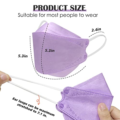 HNEE 50 Pack Adult KF94 Masks, Individually Packaged 4 Layers KF94 Mask