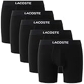 Lacoste mens Cotton Stretch Essentials Boxer Briefs, 5-pack