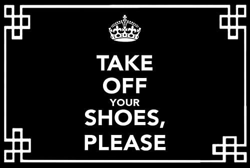 SYF Decorative Doormats Custom Take Off Your Shoes Doormat Cover Rug Outdoor Indoor Floor Mats Non-Slip Machine Washable Decor Bathroom Mats(23.6"x15.7")