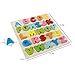Hey! Play! Wooden Alphabet Puzzle Board with Colorful Wood Letters- Educational Toy for Learning Alphabet, Spelling, & Words for Boys & Girls