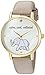 kate spade new york Women's Metro Stainless Steel Quartz Watch with Leather Calfskin Strap, Grey, 16 (Model: KSW1208)