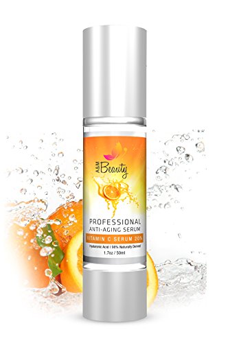 Best Organic and Natural Vitamin C Serum for the Face by Lose A Pound Daily | Premium Professional Skin Care Formula w/ 20% Active Vitamin C & Acid Hyaluronic | 1.70 oz. Airless Pump