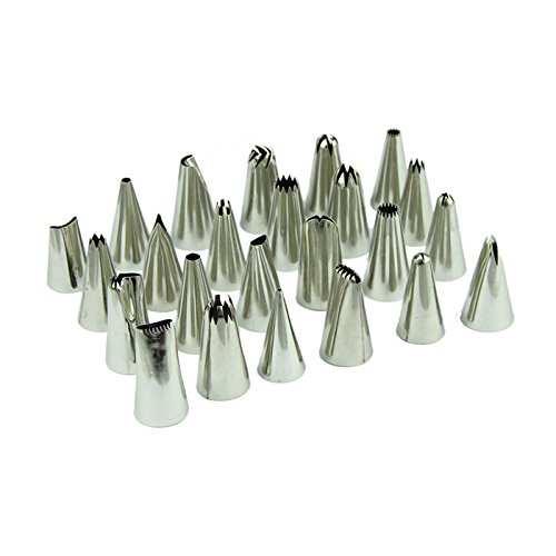 Cake Mould,Baomabao 24Pcs Stainless steel Icing Piping Nozzles Pastry Tool - Thumbnail 2