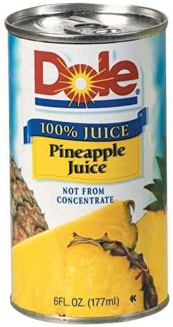 JUICE, PINEAPPLE 100% UNSWEETENED