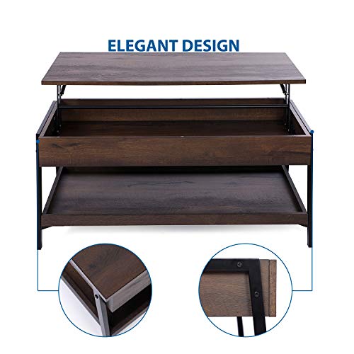 Sekey-Home-Lift-Top-Coffee-Table-2-Tier-Cocktail-Table-with-Hidden-Storage-for-Living-Room-Wood-Look-Accent-FurnitureSmoky-Oak
