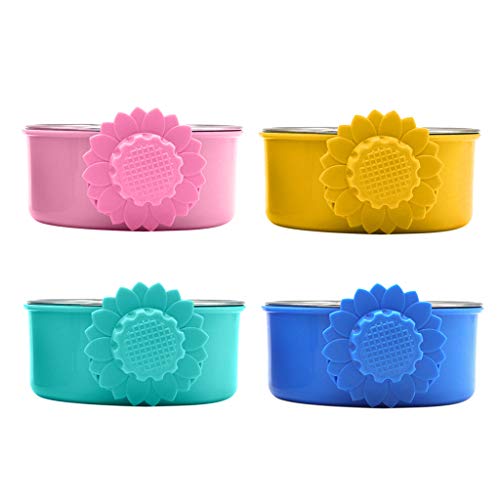 Pet Hanging Bowl for Dog Cages Coop Crate Cup Stainless Steel Food Parrot Bird Cage Water Food Dish Bowls(Blue) - Thumbnail 6