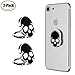 Fynix Cell Phone Ring Holder, 2 Pack Skull Design 360° Rotation Zinc Alloy Universal Smartphone Finger Ring Kickstand for iPhone 7 6 Plus SE, LG, Samsung Galaxy and Note series, Made by