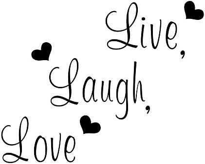 DIY Removable Wall Decal for Living Room Bedroom Wall Sticker Art Home Decoration (Live Laugh Love)