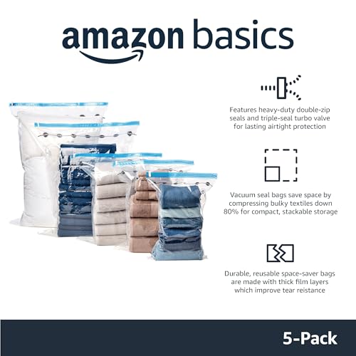 Amazon Basics Vacuum Storage Bags, Compression Space Saving for Clothes and Linens, photo 11