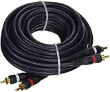 iMBAPrice 2RCA Male to 2RCA Male Home Theater Audio Cable - 25 Feet - Black