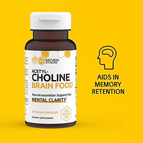 NATURAL STACKS Acetylcholine Brain Food with Alpha GPC Choline Helps