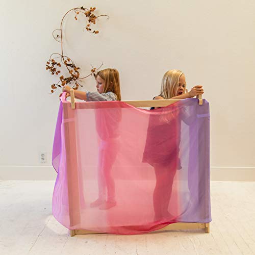 Sarah's Silks - Giant Playsilk, 100% Real Silk, Eco-Friendly Dye, 9-Feet Long 3-Feet Wide Giant Silk - Blossom - Thumbnail 3