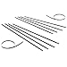 Auto Dynasty 10pcs 12 inches 300mm Long Stainless Steel Wrap/Cable Zip Tie (Black)