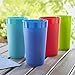 Dr. Purifier Newport 20-ounce Unbreakable Plastic Tumblers | set of 12 in 4 Basic Colors