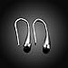 WKShop Jewelry Teardrop Hook Stainless Steel Silver Hoop Earrings