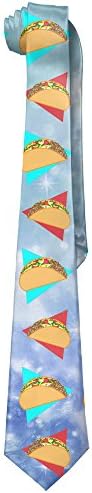 It Is Taco Time Funny Taco Men's Leisure Skinny Necktie Ties Novelty Necktie Silk