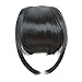 Liyate New Fashion Straight Hair Bangs Fringe Clip in Hair Extensions 1 piece (2 clips) Synthetic Hair (clip bangs, Jet Black)