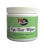 100% Natural Plant Based Pet Tear Stain Remover Wet 100 Cotton Wipes | Hypoallergenic | Multipurpose | Use to Remove Fur Stains Caused by Tears, Mucus, & Saliva | Larger and Thicker Pads| Made in USA