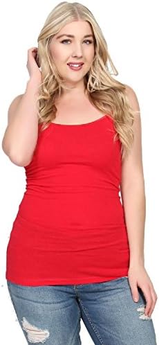 Dustin Clothes Women'S Plus Color Basic Spaghetti Strap Tank Top Plain Layering Cami